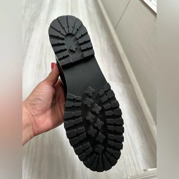 Kate Spade Patent Black Loafers with Rhinestone Accents - Picture 14 of 16